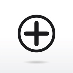 Plus icon vector . Add sign