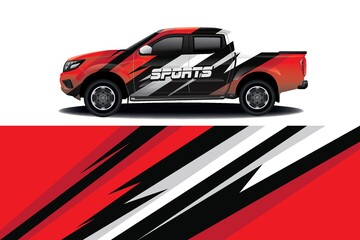 Fototapeta premium Sports car wrapping decal design 