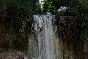 The thermal waters of Bagni San Filippo in Tuscany, Italy