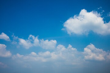 the beauty of the blue sky and white clouds