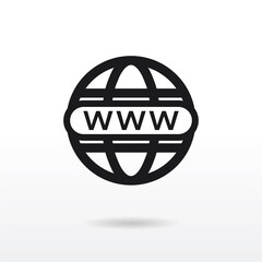 WWW icon vector . Web site sign