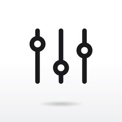 Adjustment icon vector . Control sign