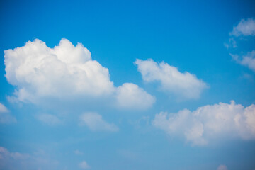 Naklejka na ściany i meble the beauty of the blue sky and white clouds
