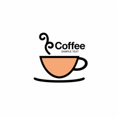 Coffee mug logo , Coffee cafe label