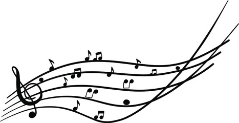 music notes vector