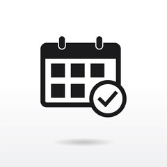 Calendar with Check icon vector