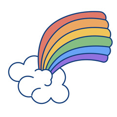 Isolated rainbow gay community lgbtq icon - Vector