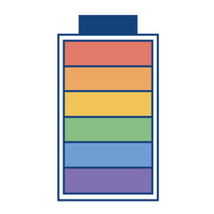 Isolated battery gay community lgbtq icon - Vector