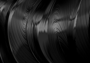 Abstract background with black and white glossy shapes