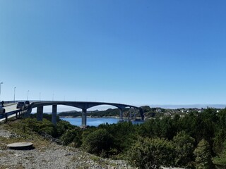 View of the Rongesundet bridge in Norway