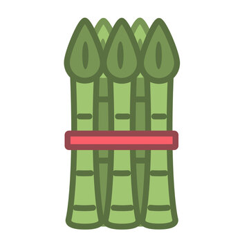 Isolated asparagus food healthy nutrition icon - vector