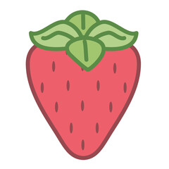 Isolated strawberry food healthy nutrition icon - vector