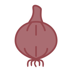 Isolated onion food healthy nutrition icon - vector