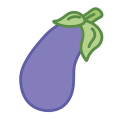 Isolated eggplant food healthy nutrition icon - vector