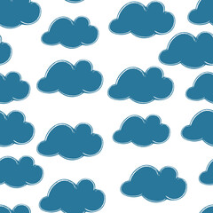 Cloud on a white background. Design for print or screen background, wallpaper. Vector. Illustration