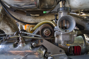 Old motorcycle engine, vintage and beautiful.