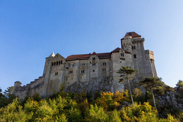 Fototapeta na wymiar Medieval castle Lichtenstein in Maria Enzersdorf in Lower Austria near Vienna