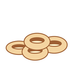 Isolated fast food bakery delicious icon - Vector
