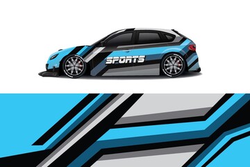 Obraz premium Sports car wrapping decal design