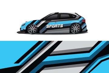 Sports car wrapping decal design