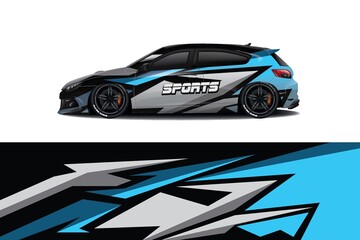Obraz premium Sports car wrapping decal design