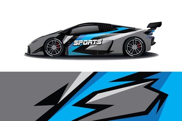 Obraz premium Sports car wrapping decal design