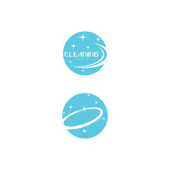 cleaning clean service logo icon vector template