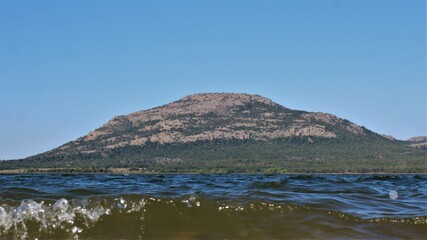 Mount Scott as seen from Lake Lawtonka near Lawton, Oklahoma