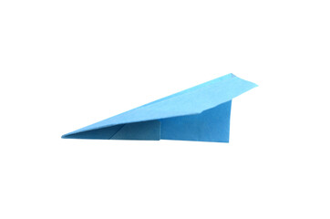 A blue paper plane