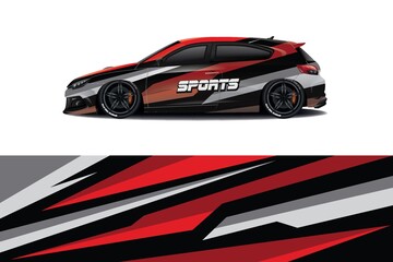 Obraz premium Sports car wrapping decal design 