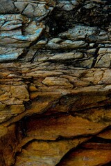 Rock formation with layers