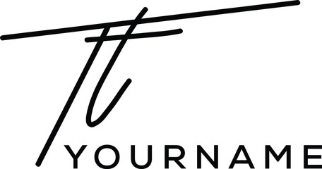 TT Letter Initial Logo Design, Vector Template