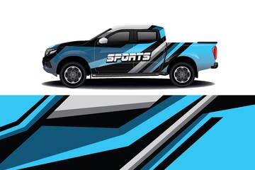 Sports car wrapping decal design	