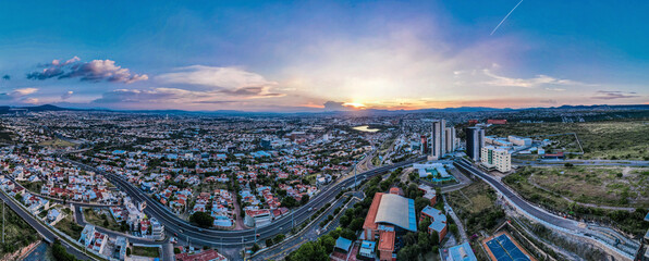 Sunset Aerial View from Querétaro, México