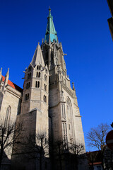 Die Kirche St. Marien in Muehlhausen. Thueringen, Deutschland, Europa
