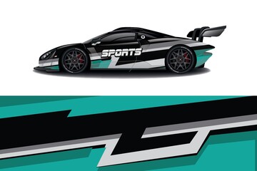 Obraz premium Sports car wrapping decal design 