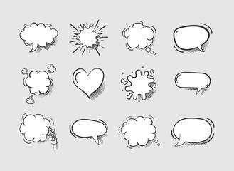 Comic speech bubbles.