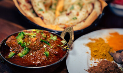 assorted indian curry and rice dishes © Subodh