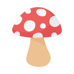 mushroom cartoon nature botanical isolated icon style