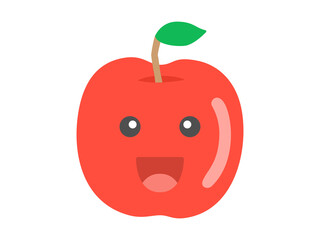 リンゴのキャラクターのイラスト