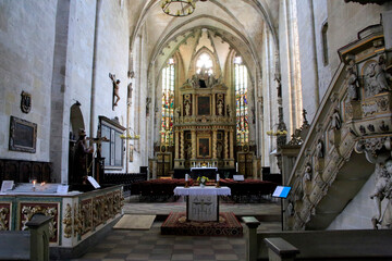 Fototapeta na wymiar Die evangelische St. Benedict Kirche in Quedlinburg. Quedlinburg, Sachsen-Anhalt, Deutschland, Europa