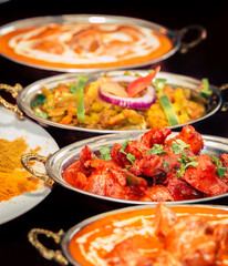 Assorted Indian recipes food various
