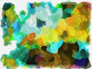 Illustration style background image, abstract pattern, various vibrant colors, oil painting pattern