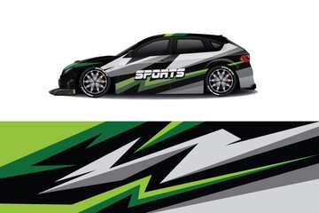 Obraz premium Sports car wrapping decal design 