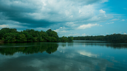 clouds over the river