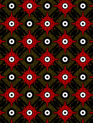 Seamless tropical flower, plant and leaf pattern background. and seamless geometric pattern