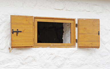 Traditional country house’s old window