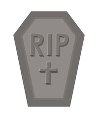 Obraz premium rip grave with cross vector design