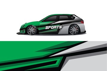 Sports car wrapping decal design	