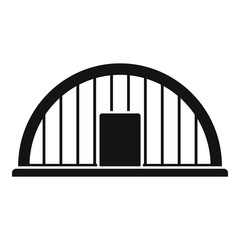 Aircraft repair hangar icon. Simple illustration of aircraft repair hangar vector icon for web design isolated on white background